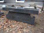 #11 Night Cloud - A 4-0 black granite speckled white.
Has two cremation holes in pedestal